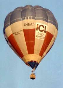 G-BAXF hot air balloon. Photograph by Bill Teasdale