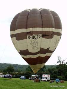 G-BCZO hot air balloon. Photograph by Mel Kirby
