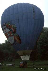 G-BDBE hot air balloon. Photograph by Mel Kirby