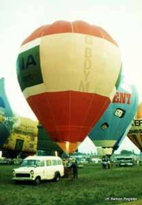 G-BDYM hot air balloon. Photograph by Mel Kirby