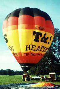 G-BKGR hot air balloon. Photograph by Mel Kirby