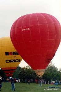 G-BKLM hot air balloon. Photograph by G Duke