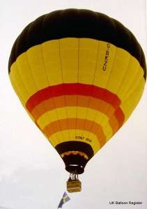 G-BKZU hot air balloon. Photograph by Swedish Balloon Federation Website