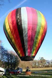 G-BLTA hot air balloon. Photograph by Iain Gibson via Mark Stelling