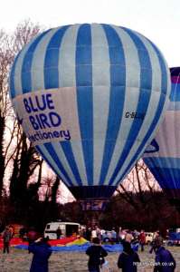 G-BLUE hot air balloon. Photograph by Mike Clarke