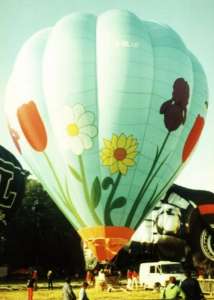 G-BLUF hot air balloon. Photograph by Mel Kirby
