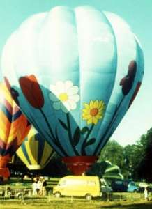 G-BLUG hot air balloon. Photograph by Mel Kirby
