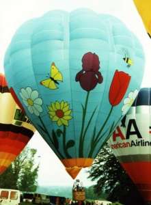 G-BLUH hot air balloon. Photograph by Mel Kirby