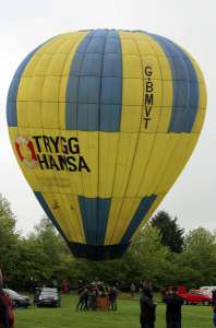 G-BMVT hot air balloon. Photograph by G Bann