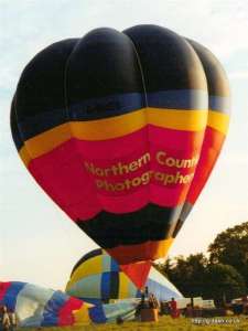 G-BNES hot air balloon. Photograph by G Duke