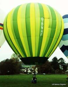 G-BNHF hot air balloon. Photograph by Mel Kirby