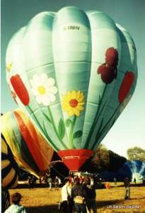 G-BNHV hot air balloon. Photograph by Mel Kirby