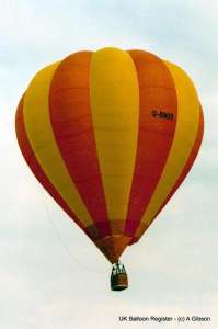 G-BNXR hot air balloon. Photograph by A Gibson