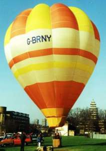 G-BRNY hot air balloon. Photograph by Mel Kirby