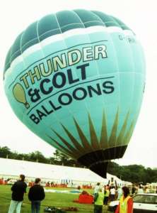 G-BRRV hot air balloon. Photograph by Mel Kirby
