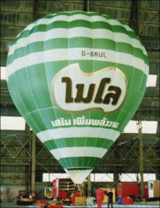 G-BRUL hot air balloon. Photograph by Mel Kirby