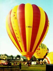 G-BRVX hot air balloon. Photograph by Mel Kirby