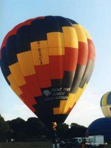 G-BSCX hot air balloon. Photograph by G Duke
