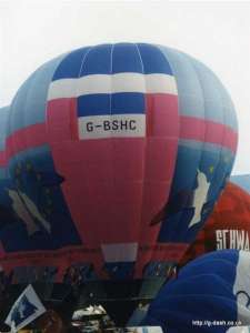 G-BSHC hot air balloon. Photograph by G Duke