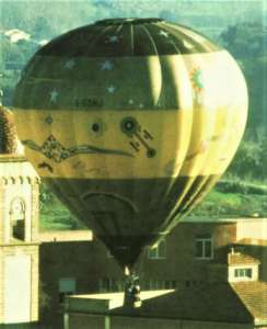 G-BSNJ hot air balloon. Photograph by Chris Lane