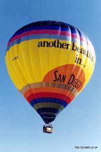 G-BVDA hot air balloon. Photograph by Mike Clarke