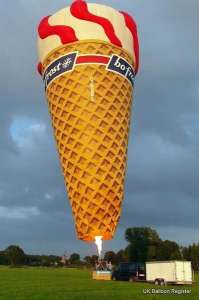 G-BWBE hot air balloon. Photograph by Team For Old Balloons" on Facebook