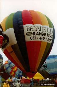G-BWBW hot air balloon. Photograph by G Duke