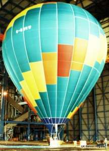 G-BWRW hot air balloon. Photograph by Lindstrand Balloons