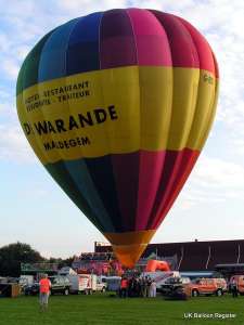 G-BZBN hot air balloon, added to the archive 27 August 2026. Photograph by K Boon
