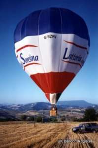 G-BZMV hot air balloon, added to the archive 27 August 2026. Photograph by slowfly.it