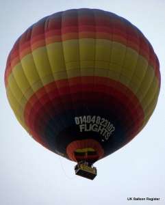 G-BZPE hot air balloon, added to the archive 27 August 2026. Photograph by Nick Weight