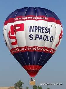 G-CEEL hot air balloon, added to the archive 27 August 2026. Photograph by Slowfly.it