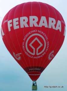 G-CEMG hot air balloon, added to the archive 27 August 2026. Photograph by Slowfly.it