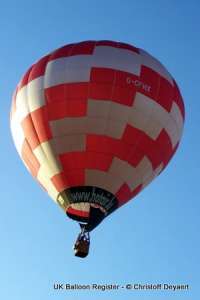 G-CFHX hot air balloon, added to the archive 27 August 2026. Photograph by Christoff Deyaert