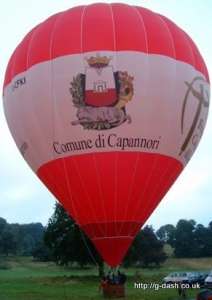 G-CFKI hot air balloon, added to the archive 27 August 2026. Photograph by Slowfly.it