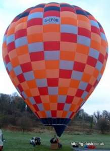 G-CFOE hot air balloon, added to the archive 27 August 2026. Photograph by Slowfly.it