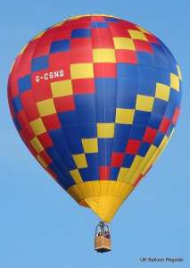 G-CGNS hot air balloon, added to the archive 27 August 2026. Photograph by Kevin Boon