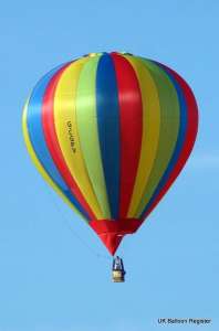 G-CGPV hot air balloon, added to the archive 27 August 2026. Photograph by Kevin Boon
