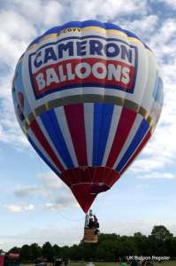 G-CGVV hot air balloon, added to the archive 27 August 2026. Photograph by Dan Whitelock