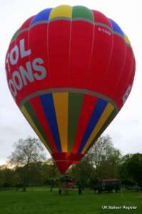 G-CGZR hot air balloon, added to the archive 27 August 2026. Photograph by Dan Whitelock
