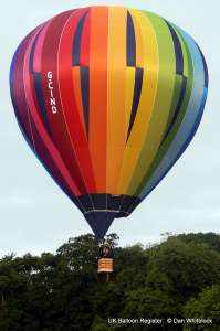 G-CIND hot air balloon, added to the archive 27 August 2026. Photograph by Dan Whitelock
