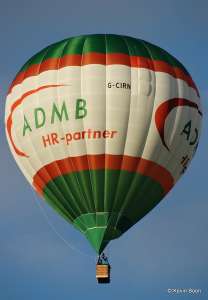G-CIRN hot air balloon, added to the archive 27 August 2026. Photograph by Kevin Boon