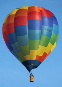 G-CLBK hot air balloon, added to the archive 27 August 2026. Photograph by Vince Horan