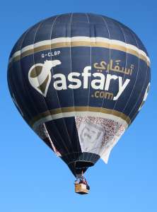 G-CLBP hot air balloon, added to the archive 27 August 2026. Photograph by Vince Horan