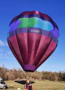G-CLKT hot air balloon, added to the archive 27 August 2026. Photograph by Bob Garnett