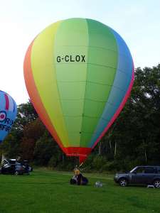 G-CLOX hot air balloon, added to the archive 27 August 2026. Photograph by Trev Read