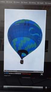 G-FFFF hot air balloon, a Bate J Zenair CH 750, seen on 20 April 2026. Photograph by Dave