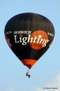 G-NLCH hot air balloon, added to the archive 27 August 2026. Photograph by Kevin Boon