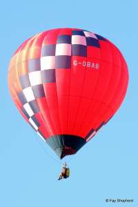 G-OBAB hot air balloon, added to the archive 27 August 2026. Photograph by Fay Shepherd