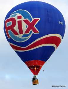 G-RIXY hot air balloon, added to the archive 27 August 2026. Photograph by Peter Lickorish